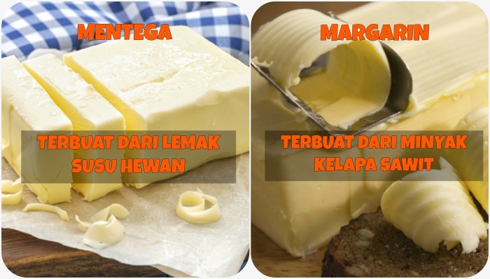 apakah perbedaan mentega dan margarin