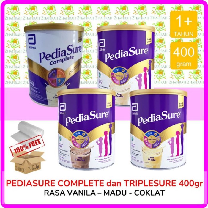 perbedaan pediasure complete dan triplesure terbaru